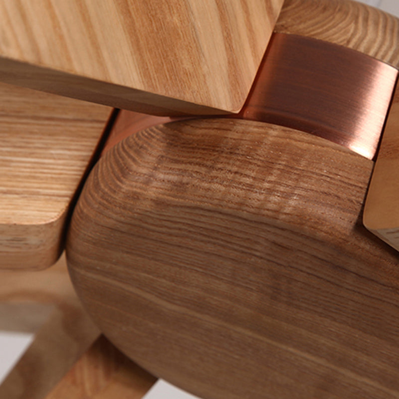 Starlite – Tidsenlig Sputnik Trä Kronlampa med LED Belysning