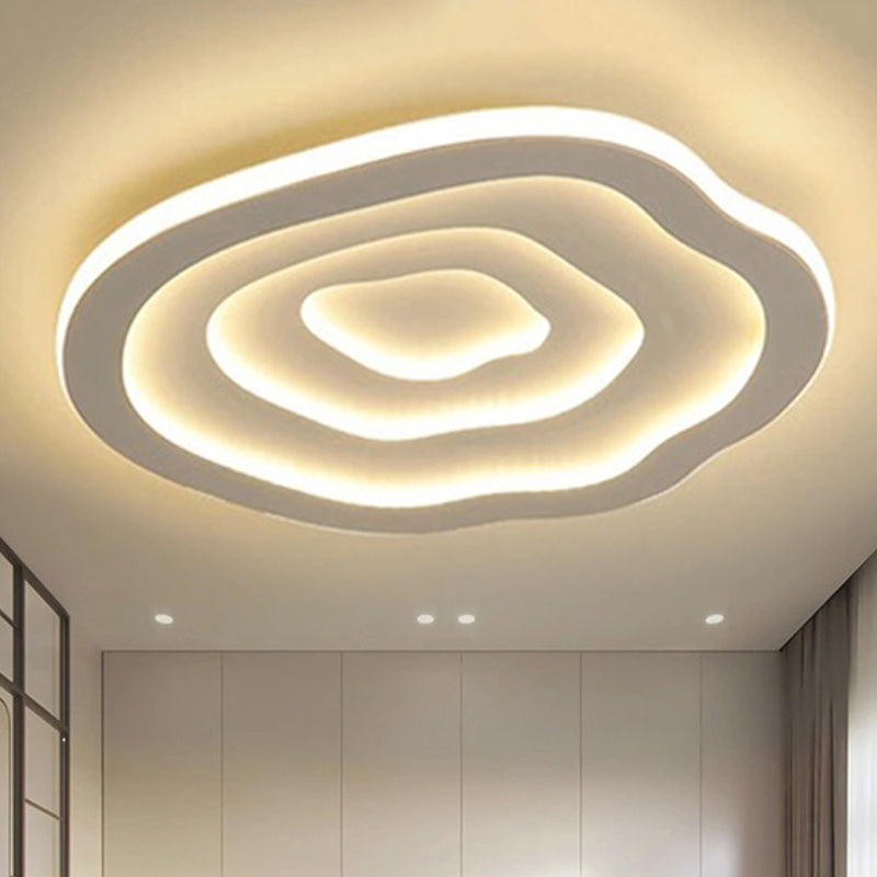 Golvend Akryl Plafondlampa, LED Vit Flushmount Varm/Vit Ljus