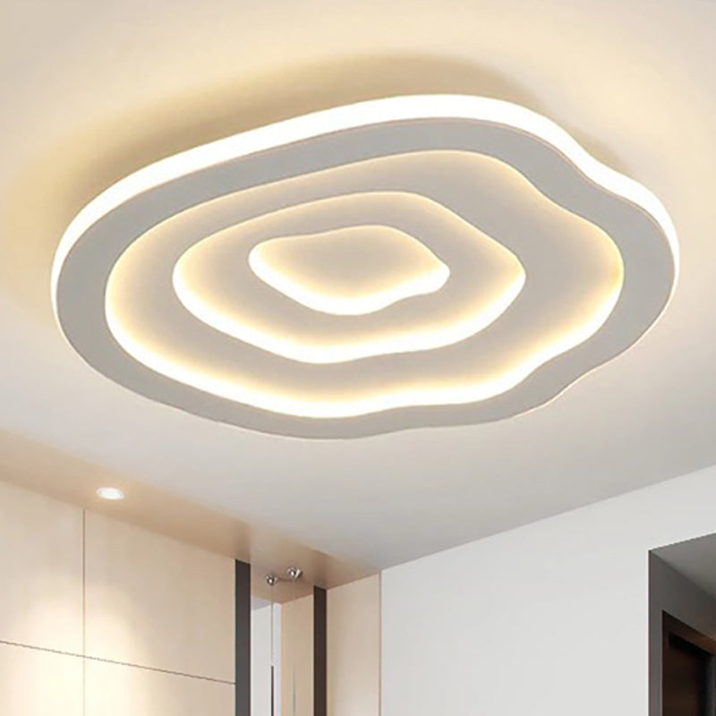 Golvend Akryl Plafondlampa, LED Vit Flushmount Varm/Vit Ljus