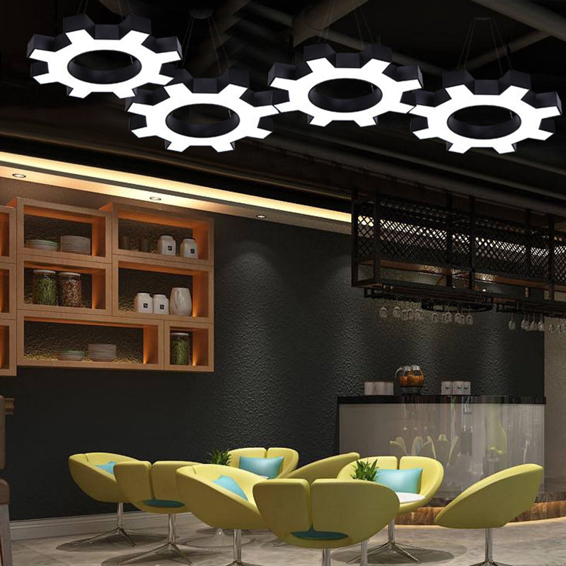 Vägglampa i Gear Form - Metallisk Modern Stil LED Hängande Lamparmatur