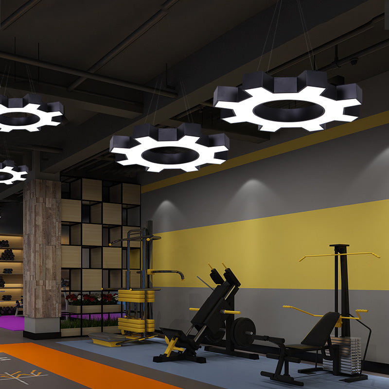 Vägglampa i Gear Form - Metallisk Modern Stil LED Hängande Lamparmatur