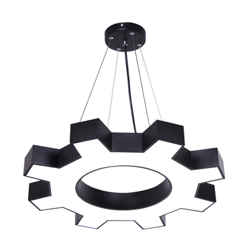 Vägglampa i Gear Form - Metallisk Modern Stil LED Hängande Lamparmatur