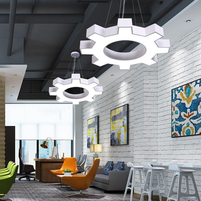 Vägglampa i Gear Form - Metallisk Modern Stil LED Hängande Lamparmatur