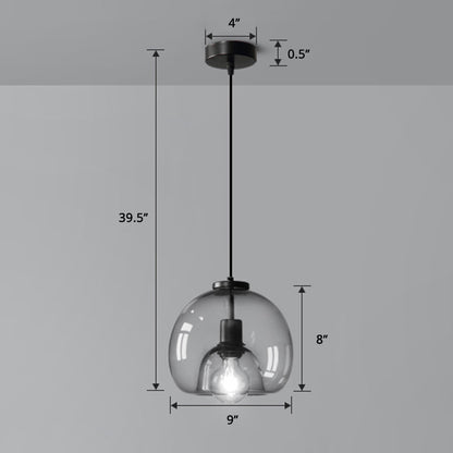 Orion Minimalistisk Svart Mynnad Hängande Lampa