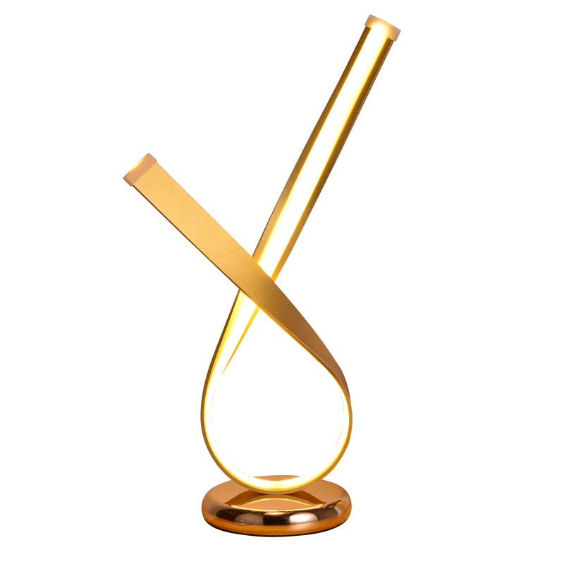 RibbonLight - Minimalistisk Metall Bordslampa med Akryl Diffuser