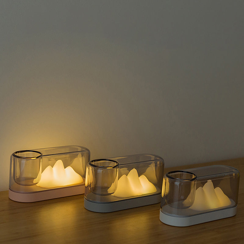 MountainLight - Konstnärlig Uppladdningsbar LED Bordslampa med Förvaringskopp