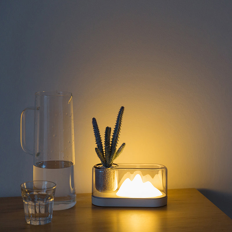 MountainLight - Konstnärlig Uppladdningsbar LED Bordslampa med Förvaringskopp