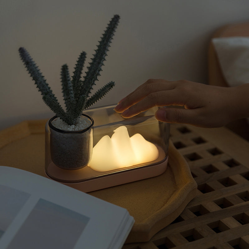 MountainLight - Konstnärlig Uppladdningsbar LED Bordslampa med Förvaringskopp