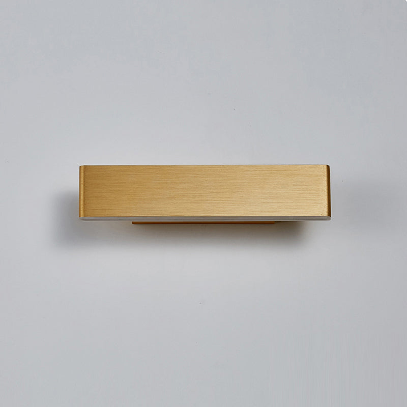 Aqsa Minimalistisk LED Vägglampa - Svart/Guld/Brun, Sovrum, Metall