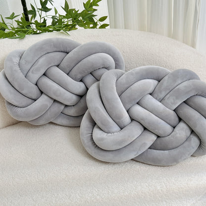 2 Stycken Knop Ball Kuddar - Mjuka Plysch Kuddar, Dekorativa Kuddar för Säng, Soffa och Vardagsrum