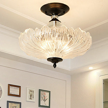 Elegant Svart/Guld Taklampa med Kristaller