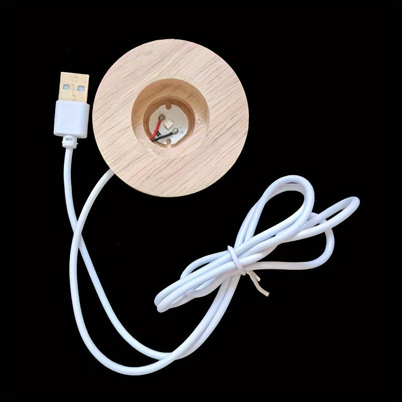 CrystalGlow - Traditionell 3D Graverad Kristall Nattlampa