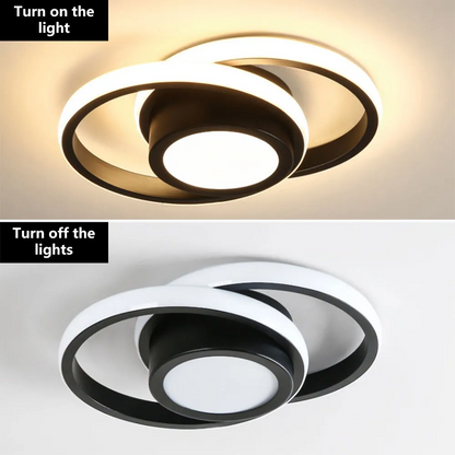 Dubbel Ring LED Taklampa | 10,6 tum Diameter | Sleek Minimalistisk Design | Modern Hem Accent | Brick by Brick