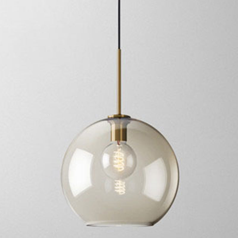 Hänglampa Kognak Glas Modern Minimalistisk 1-Ljuskälla Belysning För Matbord