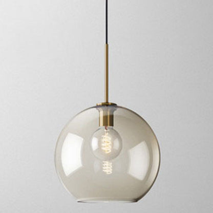Hänglampa Kognak Glas Modern Minimalistisk 1-Ljuskälla Belysning För Matbord