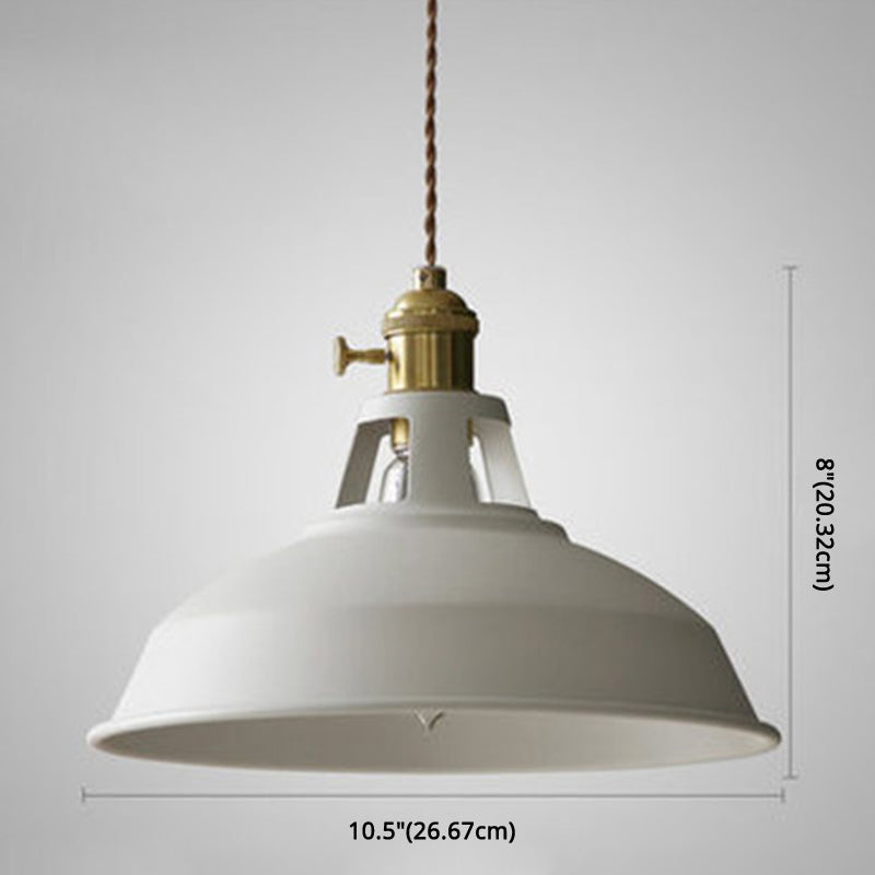 Vintage Industriell Hänglampa Metall – 1-Ljus