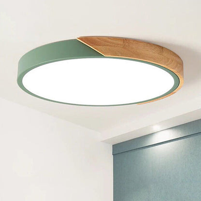 Modern LED Taklampa för Sovrum - Akryl och Metall Rund Inbyggnadsbelysning