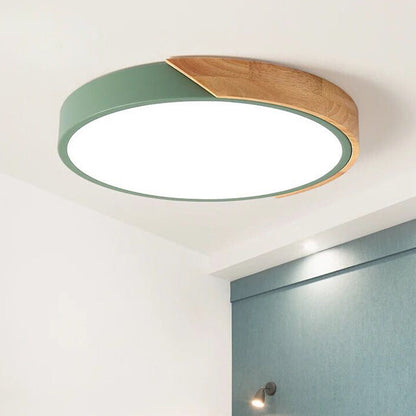 Modern LED Taklampa för Sovrum - Akryl och Metall Rund Inbyggnadsbelysning