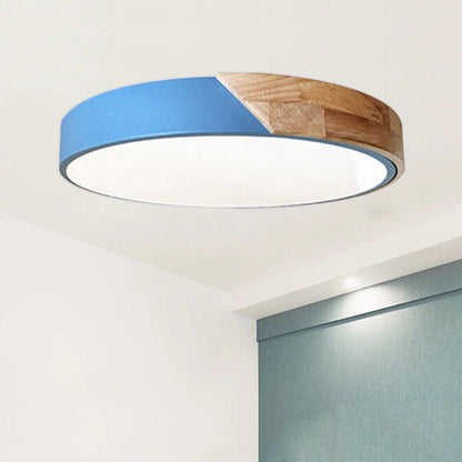 Modern LED Taklampa för Sovrum - Akryl och Metall Rund Inbyggnadsbelysning