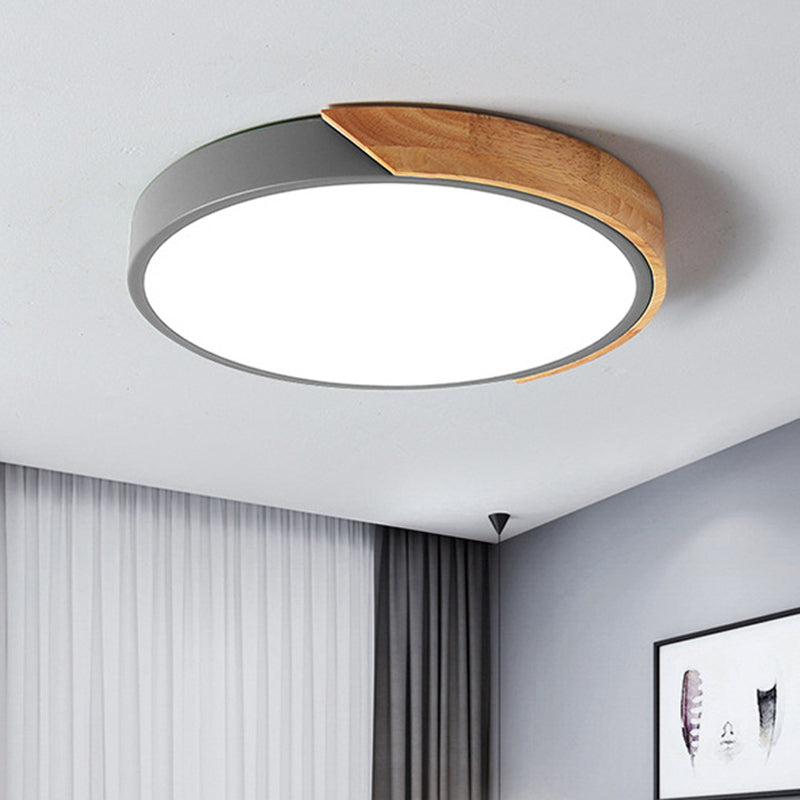 Modern LED Taklampa för Sovrum - Akryl och Metall Rund Inbyggnadsbelysning