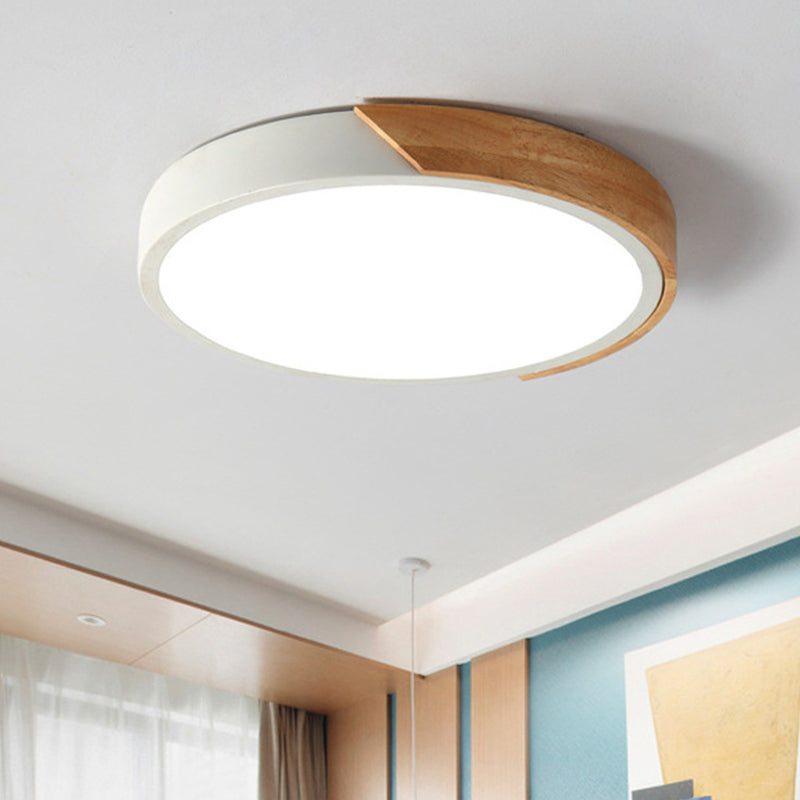 Modern LED Taklampa för Sovrum - Akryl och Metall Rund Inbyggnadsbelysning