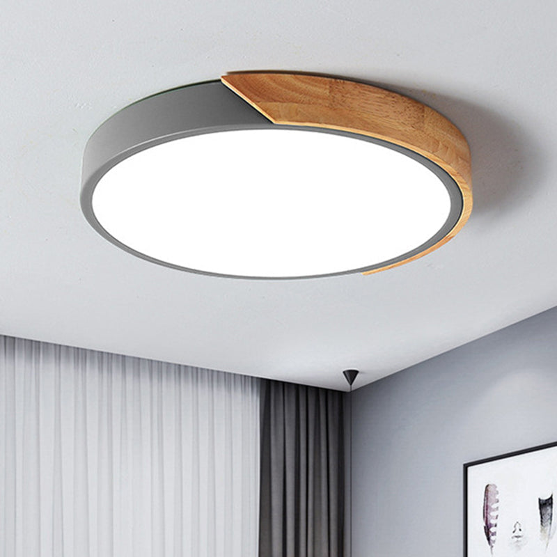 Modern LED Taklampa för Sovrum - Akryl och Metall Rund Inbyggnadsbelysning