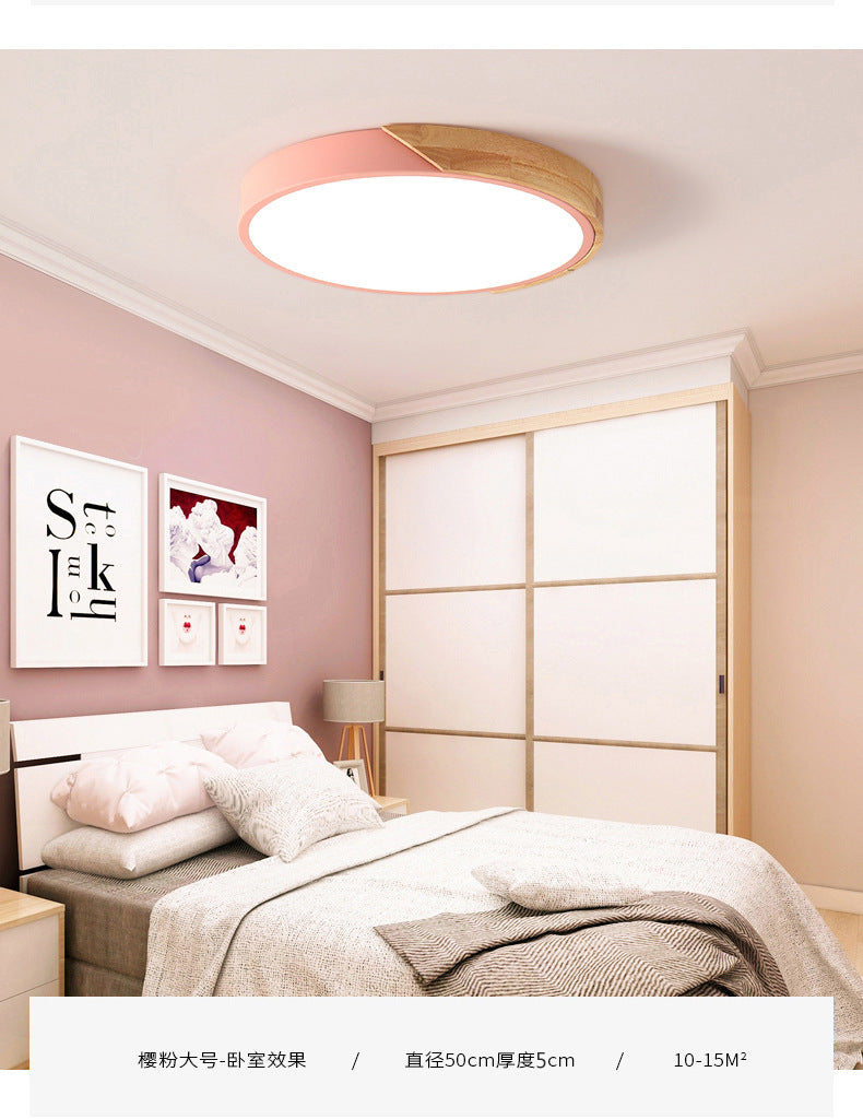 Modern LED Taklampa för Sovrum - Akryl och Metall Rund Inbyggnadsbelysning