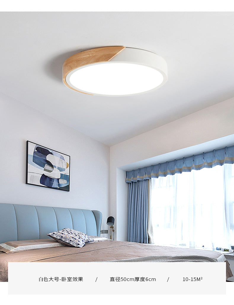 Modern LED Taklampa för Sovrum - Akryl och Metall Rund Inbyggnadsbelysning