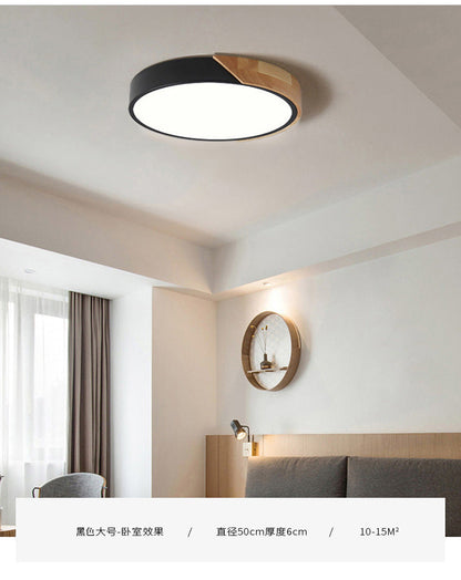 Modern LED Taklampa för Sovrum - Akryl och Metall Rund Inbyggnadsbelysning