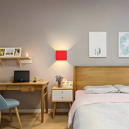 GlowBurst Light - Modern Fyrkantig LED Vägglampa