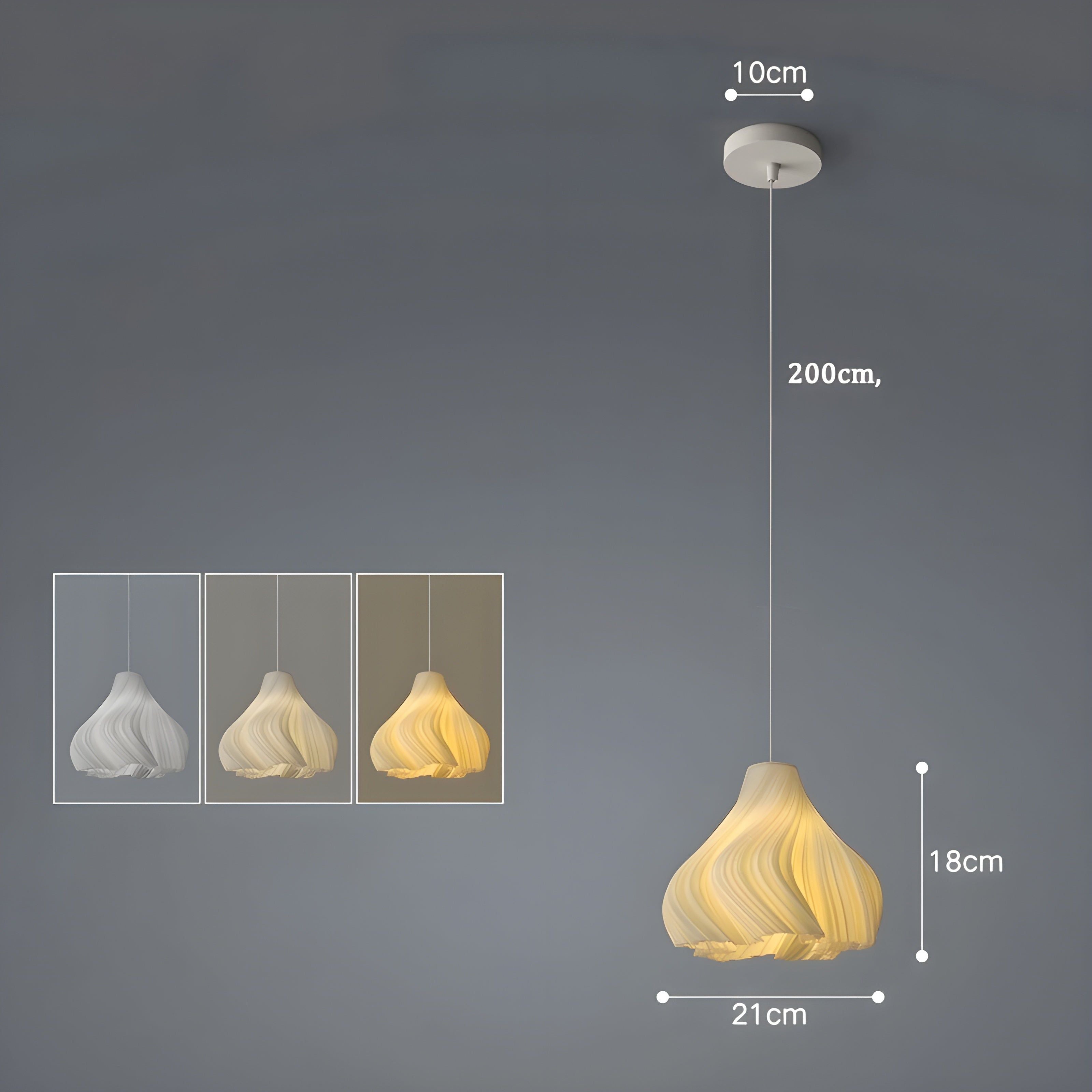 FloraBloom Light - Nordisk 3D-utskriven blomm som hänglampa