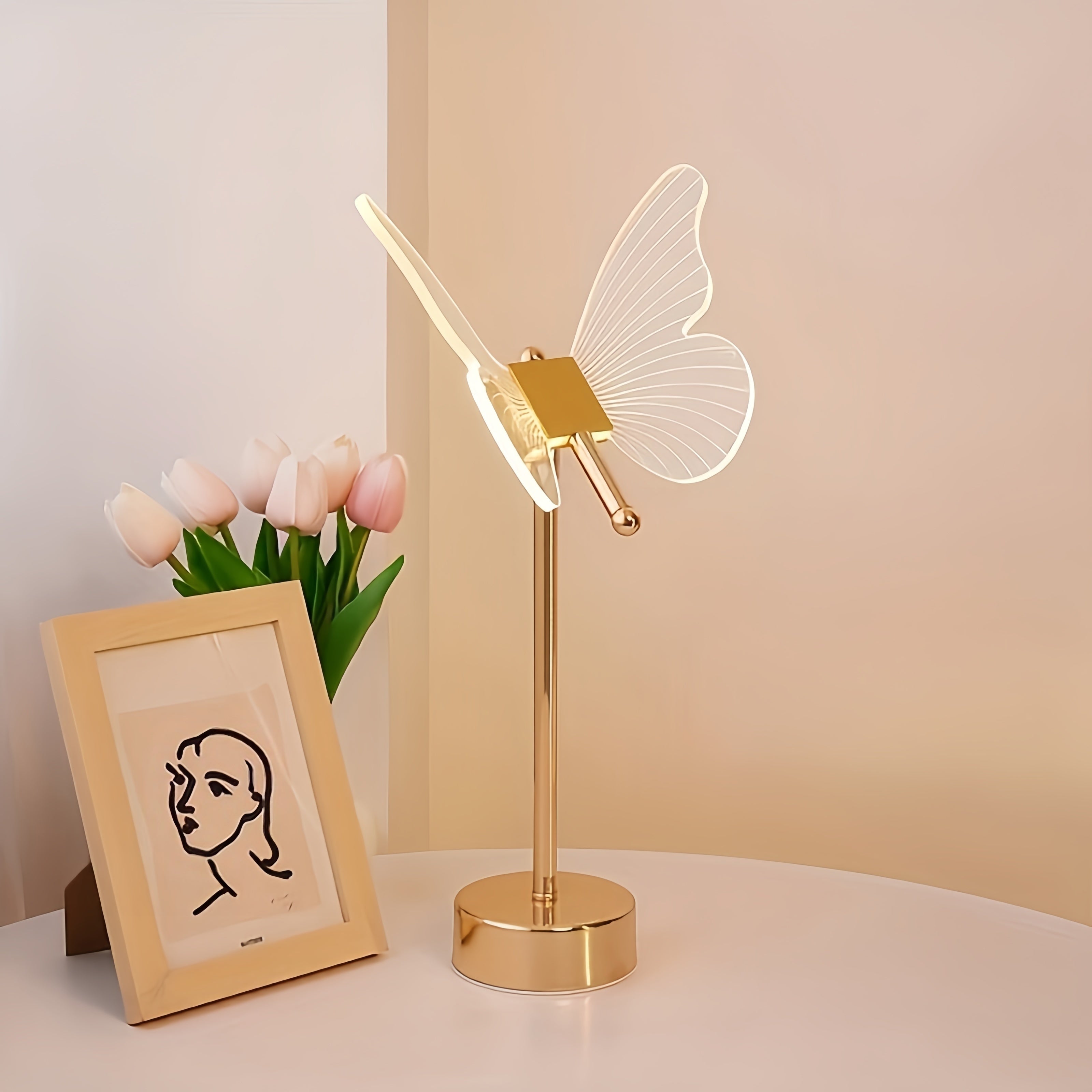LumiButterfly - USB-drivna Fjäril Skrivbordslampa, Konstnärlig LED-Nattlampa