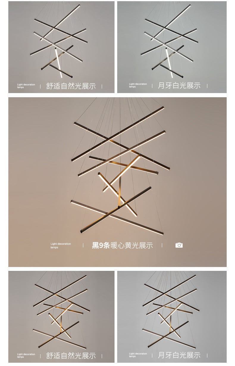 Svart LED Hänglampa Stil Minimalistisk Metall för Lobby