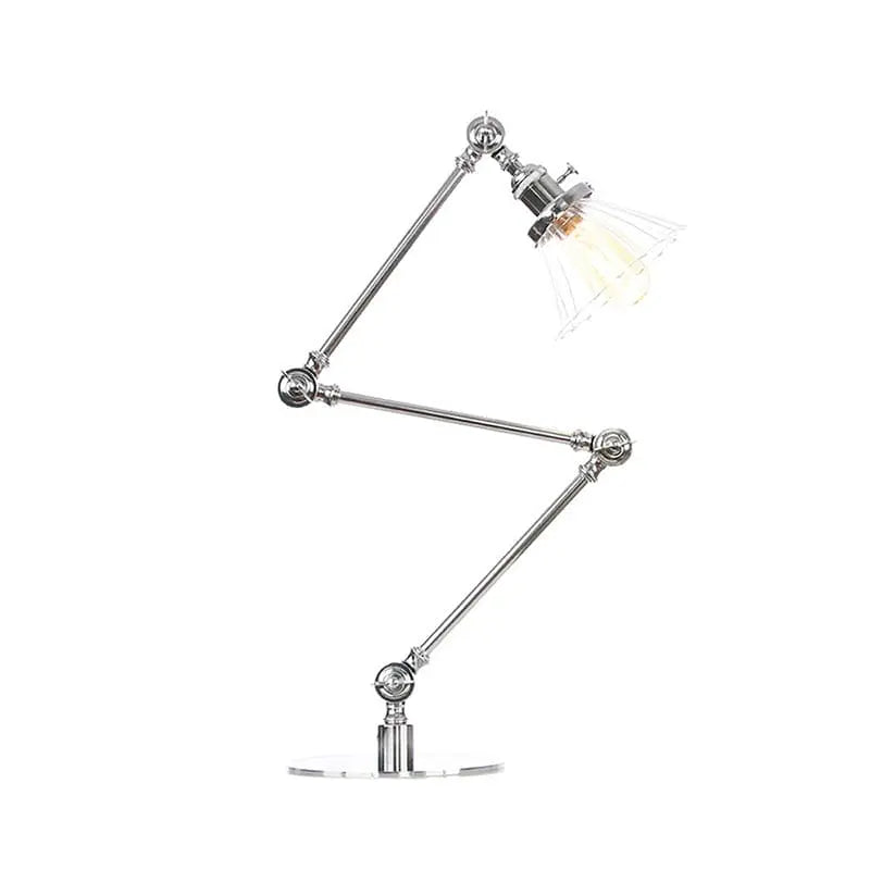 Carvallo - Elegant bordsbordslampa i klart glas i form av en kon