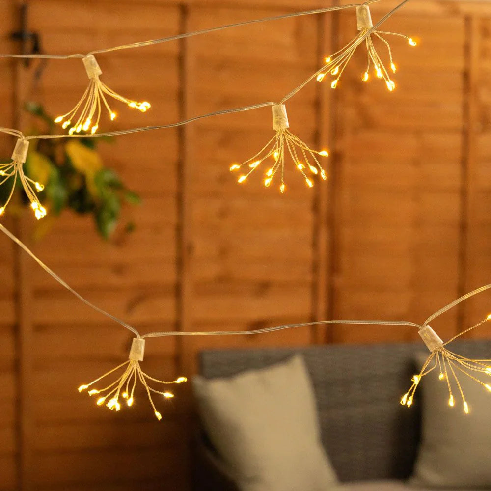 Utomhus solenergi fairy lights med LED stjärnexplosioner