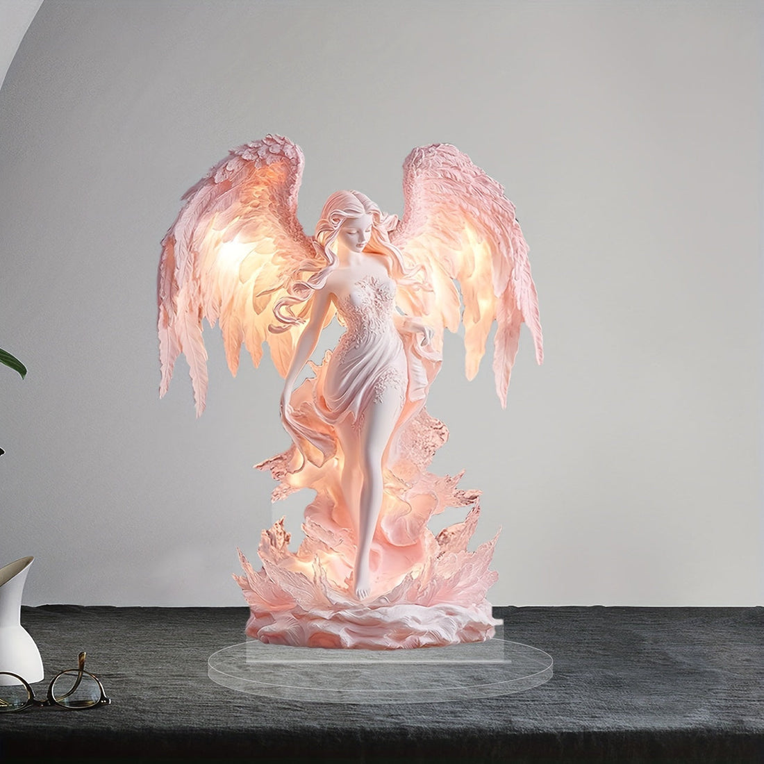 AngelGlow - Akrylängel Displaybord för Bords- och Hemdekoration