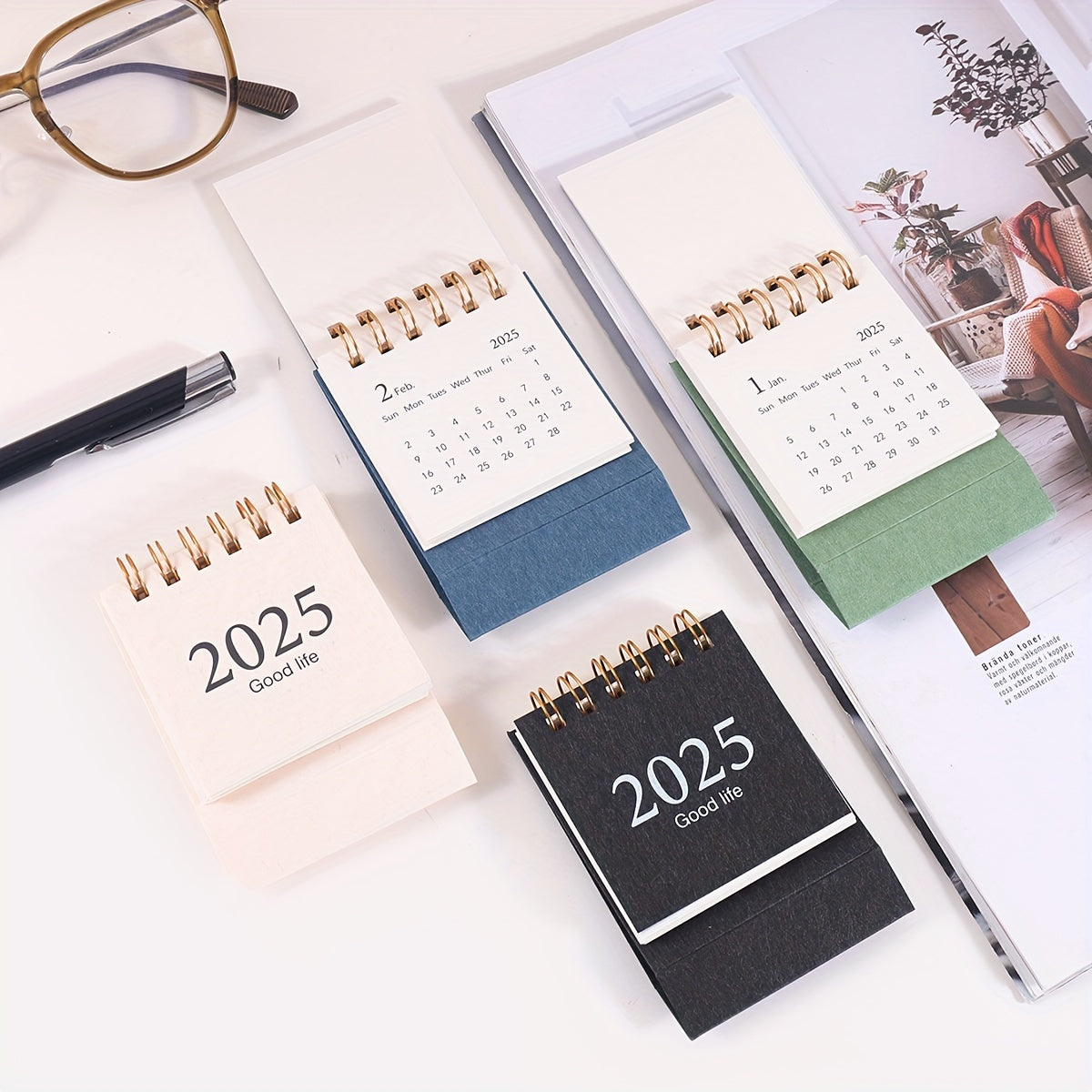 Skrivbordskalender Spiral Stativ Planer