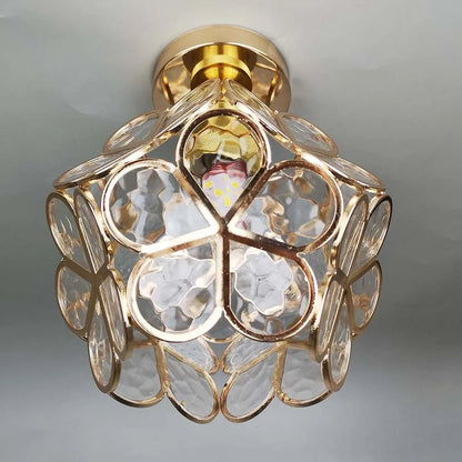 BlossomLight - Elegant Glaskrona med Blomsterdesign
