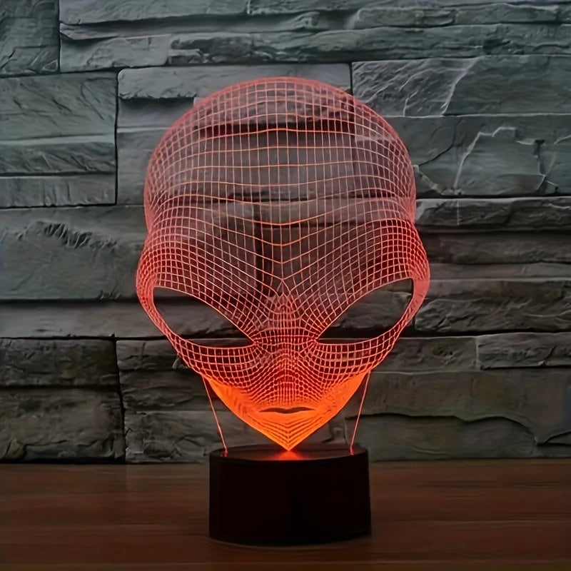 CosmicGlow - 3D Sänglampa med Svart Bas och 7 Färger LED Belysning