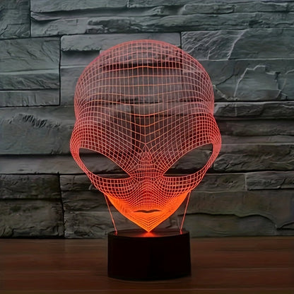 CosmicGlow - 3D Sänglampa med Svart Bas och 7 Färger LED Belysning