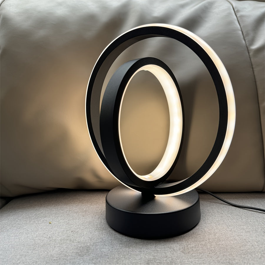 LumiSunset - Modern Metallbordslampa, USB-drivet, Dimbar Skrivbordslampa