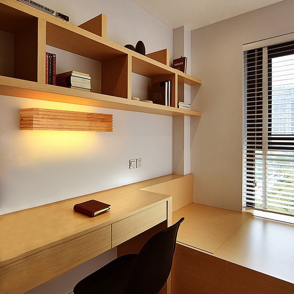 Vägglampa Modern Trä LED Armatur