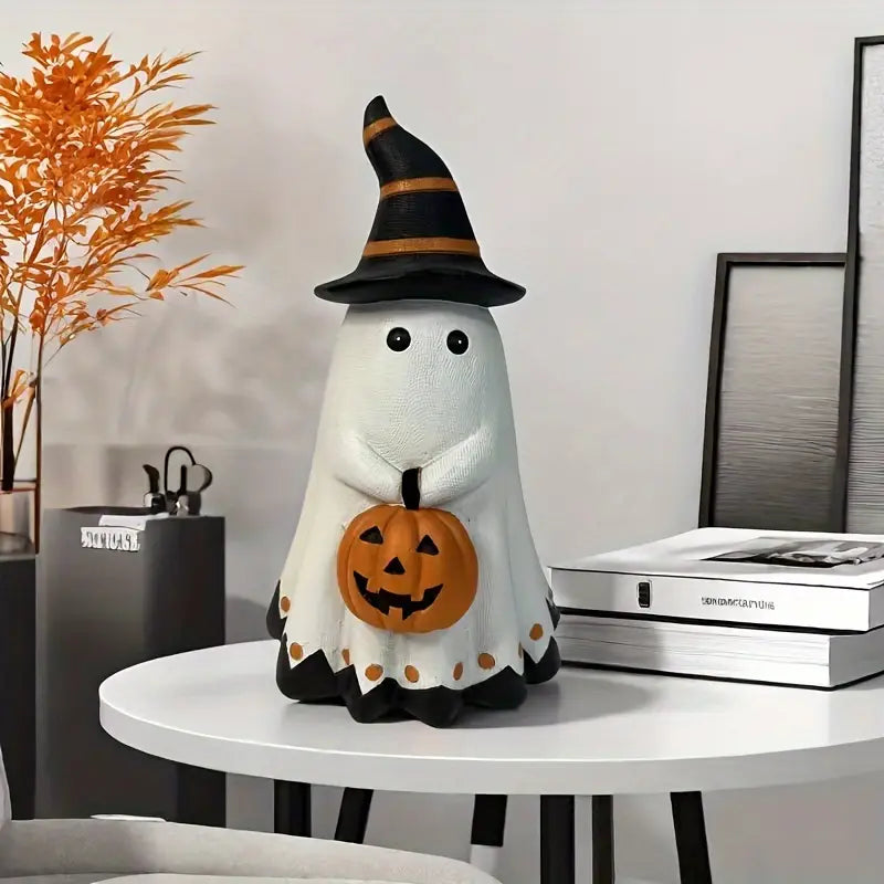 Halloween Pumpa Staty - Dekorationsfigur i Art-Déco-stil av resin