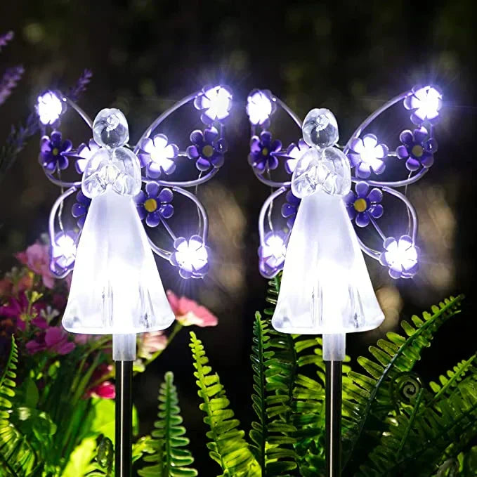 Luminous Haven Solar Angel LED Trädgårdslampa – Elegant utomhusbelysning för trädgårdar och minnesplatser