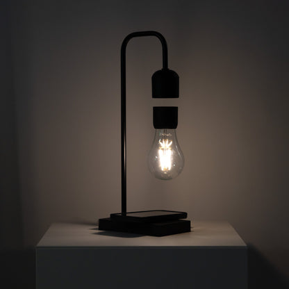 Minimalistisk Svävande LED-lampa med Trådlös Telefonladdare