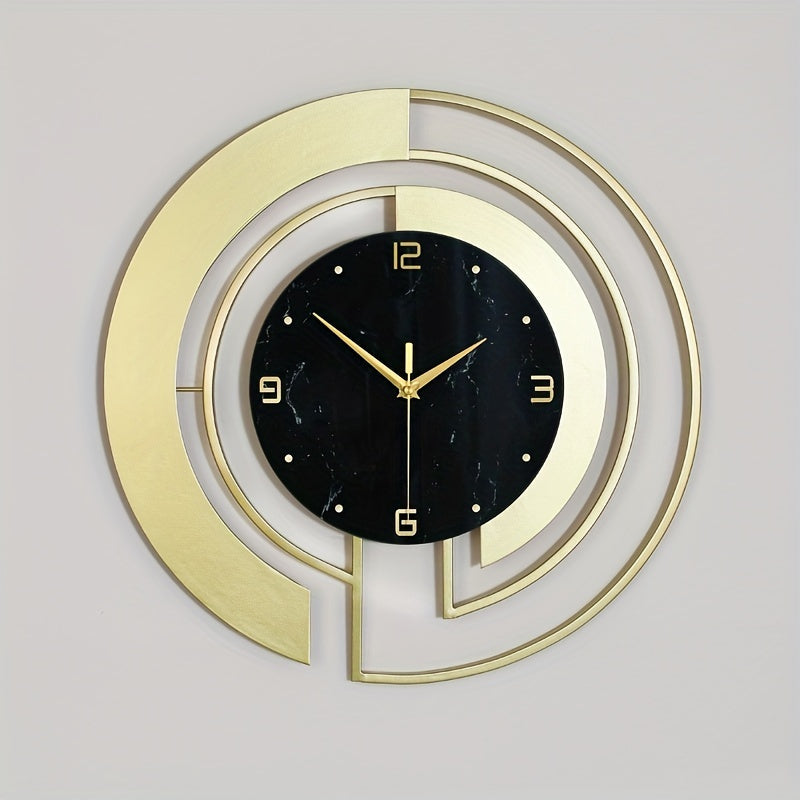 LuxuryTime - Modern Metallväggklocka, 18 tum