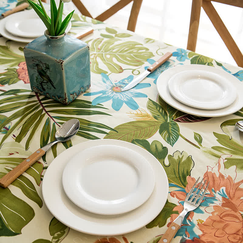 Tropisk Monstera Bomull Duk