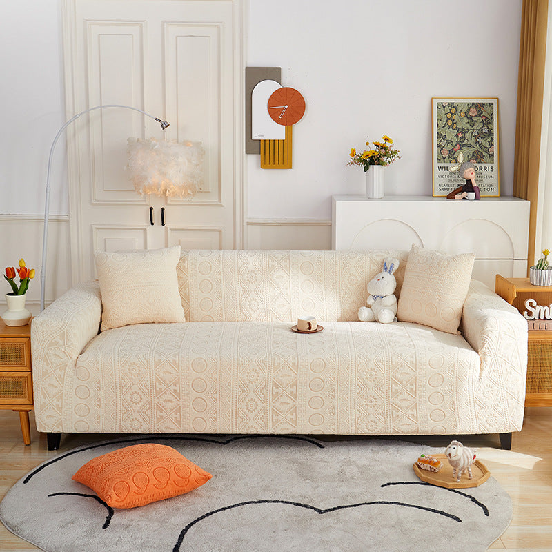 Bohemian Jacquard Stretch Heltäckande Anti-Slip Sofföverdrag