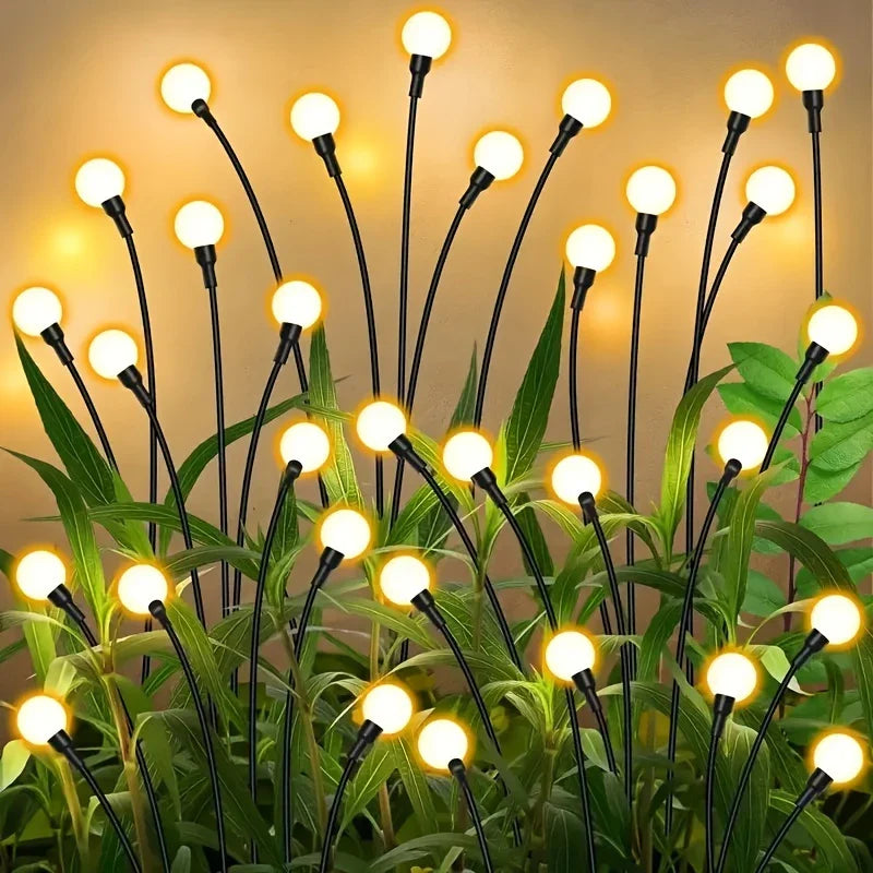 LED Solarlamp för trädgården med flexibla ljuskulor – Vattentätt dekorlampor för rabatter och stigar