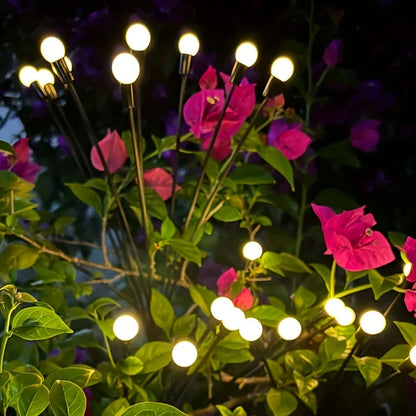 LED Solarlamp för trädgården med flexibla ljuskulor – Vattentätt dekorlampor för rabatter och stigar